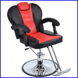 Heavy Duty Hydraulic Reclining Barber Chair Salon Chair Hair Stylist Chair 330lb