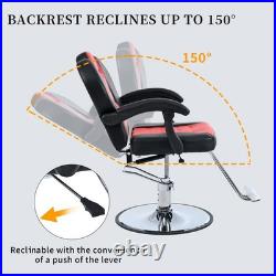 Heavy Duty Hydraulic Reclining Barber Chair Salon Chair Hair Stylist Chair 330lb Heavy Duty Hydraulic Reclining Barber Chair Salon Chair Hair Stylist Chair 330lb