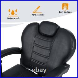 Heavy Duty Hydraulic Reclining Barber Chair Salon Chair Tattoo Chair 330lbs
