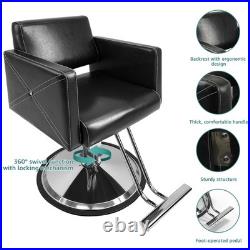 Heavy-Duty Hydraulic Salon Styling Chair Durable Barber Chair with 21 Seat Heavy-Duty Hydraulic Salon Styling Chair Durable Barber Chair with 21 Seat