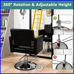 Heavy-Duty Hydraulic Salon Styling Chair Durable Barber Chair with 21 Seat Heavy-Duty Hydraulic Salon Styling Chair Durable Barber Chair with 21 Seat