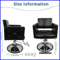 Heavy-Duty Hydraulic Salon Styling Chair Durable Barber Chair with 21 Seat Heavy-Duty Hydraulic Salon Styling Chair Durable Barber Chair with 21 Seat