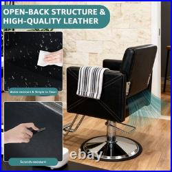 Heavy-Duty Hydraulic Salon Styling Chair Durable Barber Chair with 21 Seat Heavy-Duty Hydraulic Salon Styling Chair Durable Barber Chair with 21 Seat