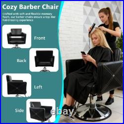 Heavy-Duty Hydraulic Salon Styling Chair Durable Barber Chair with 21 Seat Heavy-Duty Hydraulic Salon Styling Chair Durable Barber Chair with 21 Seat