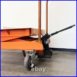 Heavy Duty Hydraulic Single Scissors Lift Table Jack Cart, 2200 lbs 1000 kgs