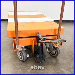 Heavy Duty Hydraulic Single Scissors Lift Table Jack Cart, 2200 lbs 1000 kgs