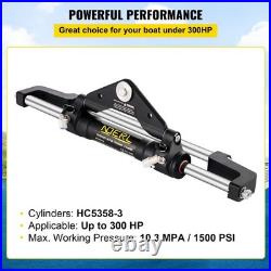 Heavy-Duty Hydraulic Steering Cylinder Front Mount HC5358-3 for 300HP Boats