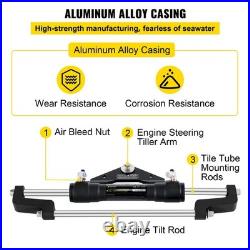 Heavy-Duty Hydraulic Steering Cylinder Front Mount HC5358-3 for 300HP Boats