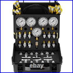 Heavy Duty Hydraulic Test Set 600bar 5 Meters 13 Adaptors 14 Connectors