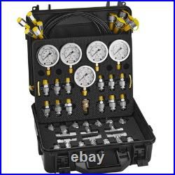 Heavy Duty Hydraulic Test Set 600bar 5 Meters 13 Adaptors 14 Connectors