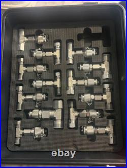 Heavy Duty Hydraulic Test Set 600bar Meters 13Adaptors 14Connectors READ DESC