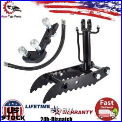 Heavy Duty Hydraulic Thumb Mini Excavator 3-Hole Manganese Steel withHoses Kit