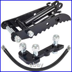 Heavy Duty Hydraulic Thumb Mini Excavator 3-Hole Manganese Steel withHoses Kit