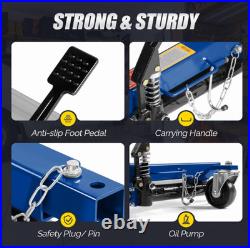 Heavy Duty Hydraulic Vehicle Dolly Cart 3000lb Capacity with 360° Swivel Casters