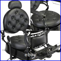 Heavy Duty Hydraulic Vintage Barber Chair Reclining Salon Beauty Spa Equipment