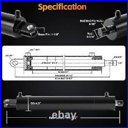 Heavy Duty Log Splitter Hydraulic Cylinder 4 Bore x 24 Stroke x 1.75 Rod