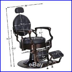 Heavy Duty Metal Vintage Barber Chair All Purpose Hydraulic Recline SpaChair3849