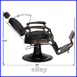 Heavy Duty Metal Vintage Barber Chair All Purpose Hydraulic Recline SpaChair3849