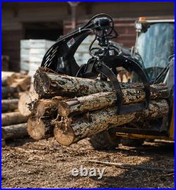 Heavy Duty Mini Skid Steer Log Grapple Hydraulic 180 Rotate Quick Loader Attach Heavy Duty Mini Skid Steer Log Grapple Hydraulic 180 Rotate Quick Loader Attach