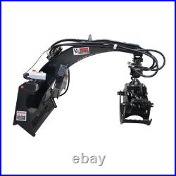 Heavy Duty Mini Skid Steer Log Grapple Hydraulic 180 Rotate Quick Loader Attach