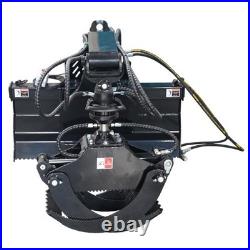Heavy Duty Mini Skid Steer Log Grapple Hydraulic 180 Rotate Quick Loader Attach