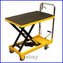 Heavy Duty Mobile 330LB Hydraulic Table Lift 9 to 28 Jack Cart