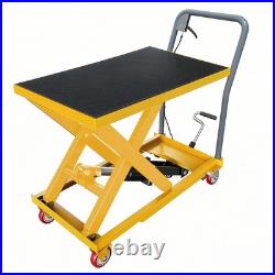 Heavy Duty Mobile 330 / 500 / 1100 Lbs Single Scissor Hydraulic Lift Table Cart Heavy Duty Mobile 330 / 500 / 1100 Lbs Single Scissor Hydraulic Lift Table Cart