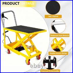 Heavy Duty Mobile 330 / 500 / 1100 Lbs Single Scissor Hydraulic Lift Table Cart Heavy Duty Mobile 330 / 500 / 1100 Lbs Single Scissor Hydraulic Lift Table Cart