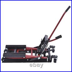 Heavy Duty Motorcycle Lift Jack 1500Ib Steel Hydraulic ATV Hoist Stand Table