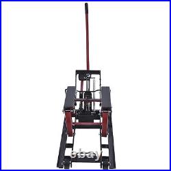 Heavy Duty Motorcycle Lift Jack 1500Ib Steel Hydraulic ATV Hoist Stand Table