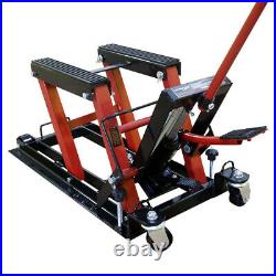 Heavy Duty Motorcycle Lift Jack 1500lbs Steel Hydraulic ATV Hoist Stand Table