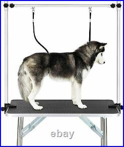 Heavy Duty Pet Professional Dog Cat Foldable Grooming Table Arm SpaceSaving USA