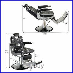 Heavy Duty Recline Hydraulic Barber Chair Salon Beauty Equipment All Purpose