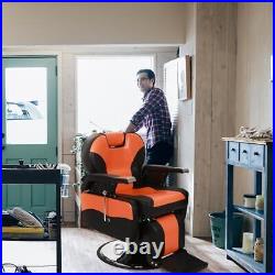 Heavy Duty Reclining Barber Chair All Purpose Hydraulic Barbershop Salon Chair