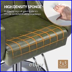 Heavy Duty Reclining Barber Chair, Hydraulic Beauty Salon&Spa Equipment, Green