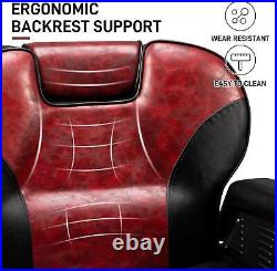 Heavy Duty Reclining Barber Chair Hydraulic Salon Chair Beauty Recliner Chair