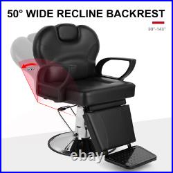 Heavy Duty Reclining Hydraulic Barber Chair All Purpose Salon Beauty Spa Styling