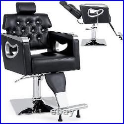 Heavy Duty Reclining Swivel Barber Chair with Hydraulic Pump for Beauty Hair Salon