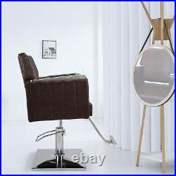 Heavy-Duty Square Hydraulic Barber Chair Adjustable Height Ergonomic Equipment