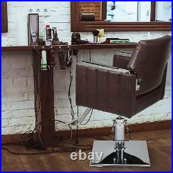 Heavy-Duty Square Hydraulic Barber Chair Adjustable Height Ergonomic Equipment