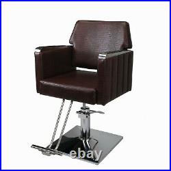 Heavy-Duty Square Hydraulic Barber Chair Adjustable Height Ergonomic Equipment