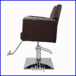 Heavy-Duty Square Hydraulic Barber Chair Adjustable Height Ergonomic Equipment