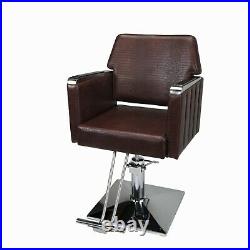 Heavy-Duty Square Hydraulic Barber Chair Adjustable Height Ergonomic Equipment