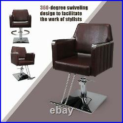 Heavy-Duty Square Hydraulic Barber Chair Adjustable Height Ergonomic Equipment