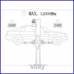 Heavy Duty Two Post L1200 Car Lift 12,000 lb. Capacity Truck Hoist Free Shipping