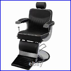 Heavy Duty Versatile Hydraulic Recline Barber Chair, Stylist Salon Spa Equipment