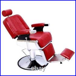 Heavy Duty Vintage Barber Chair All Purpose Hydraulic Recline Salon Beauty Chair