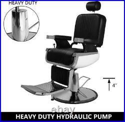 Heavy Duty Vintage Barber Chair All Purpose Hydraulic Recline Salon Beauty Chair