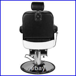 Heavy Duty Vintage Barber Chair Hydraulic Recline Salon Beauty Spa Chair (Black)