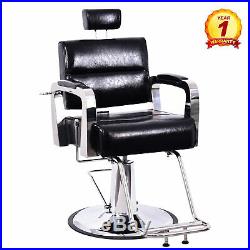 Heavy Duty Vintage Barber Chair Hydraulic Reclining Antique Salon Equipment BK